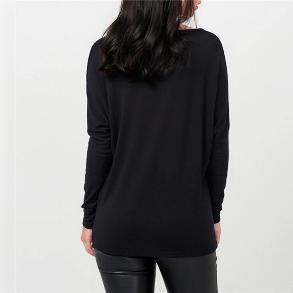 Off Shoulder Sequin Design Long Sleeve Color Block Blouse - Picture 4 of 8